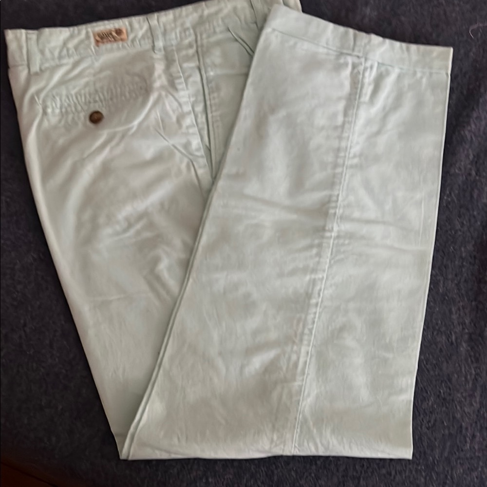 Fiorucci Men's Light Green Pants 48 Vintage